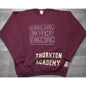 Thornton Academy Sweatshirt Adult Unisex Large Burgundy Port & Co